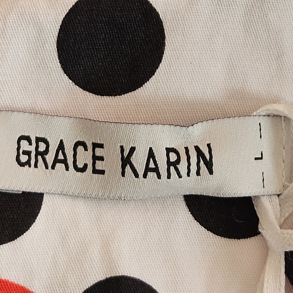 GRACE KARIN Women's Pencil Dress Cap Sleeve Floral Dress Size Large - Picture 6 of 8